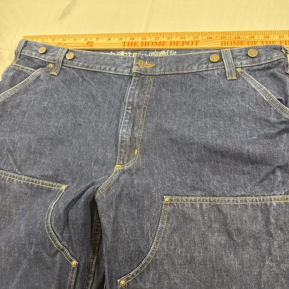 Carhartt Double Knee Rugged Flex Relaxed Fit Logger 103890-l10 Denim  42 x 30